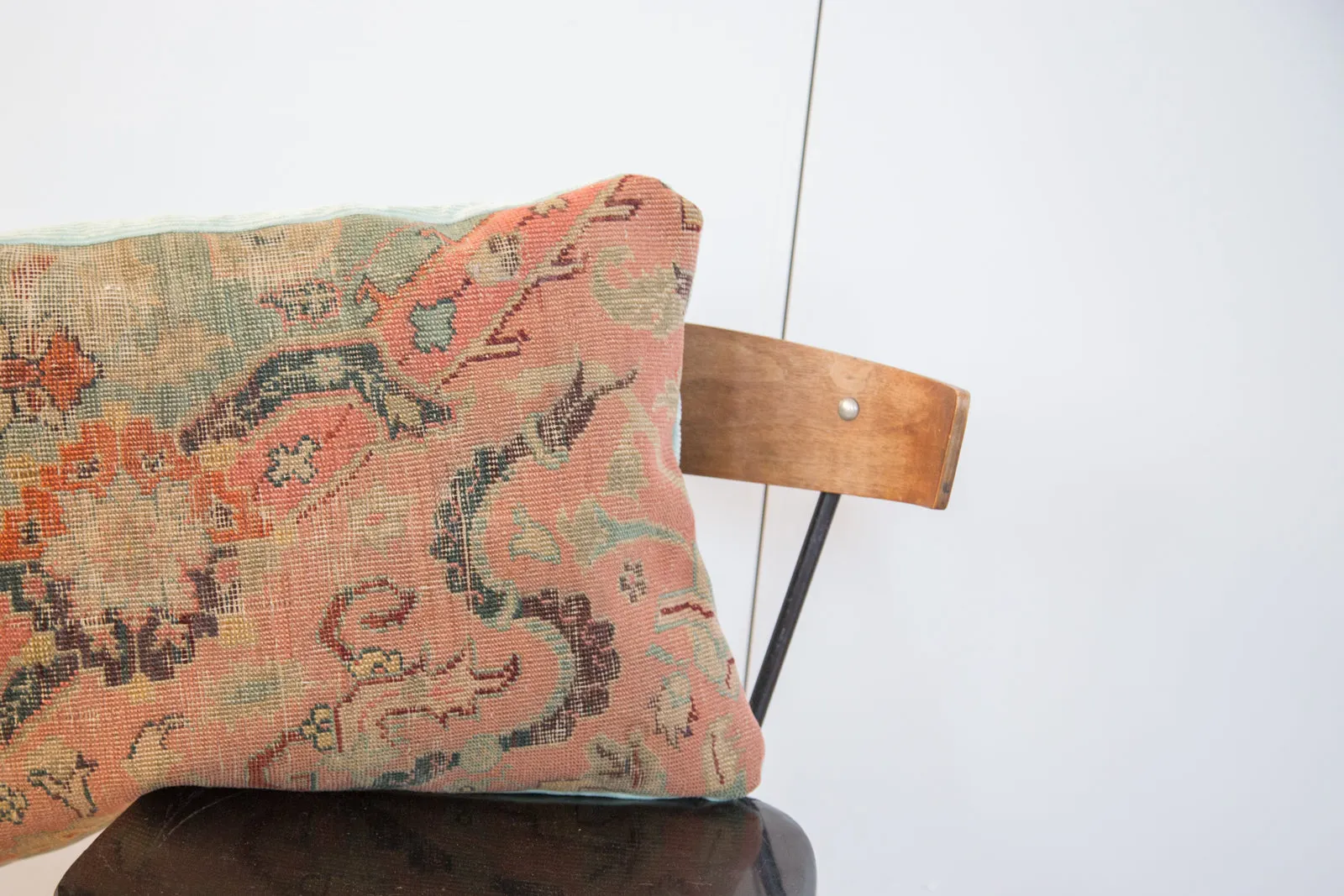 Antique 18th Century Turkish Rug Fragment Pillow
