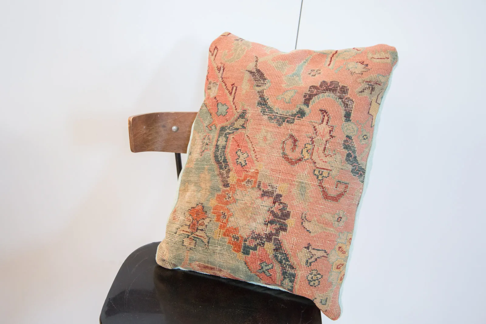 Antique 18th Century Turkish Rug Fragment Pillow