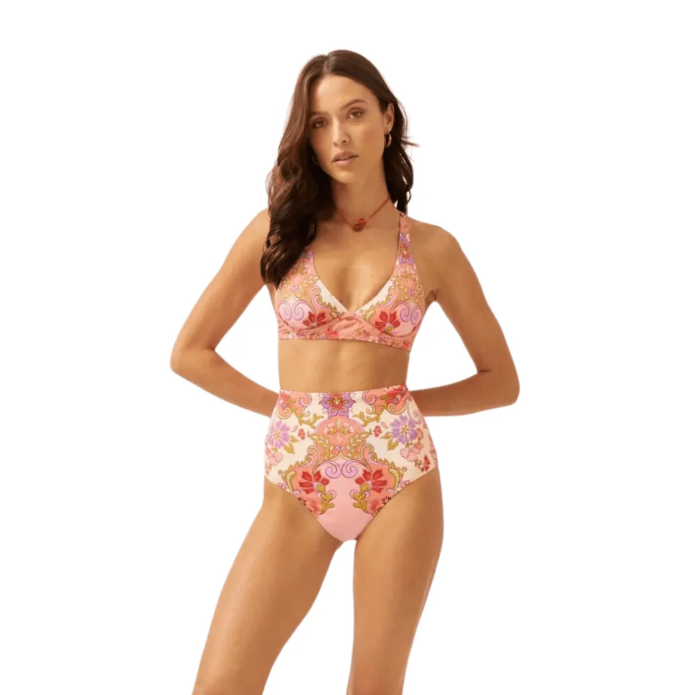 Arnhem Malibu High Waist Bikini Brief - Coral