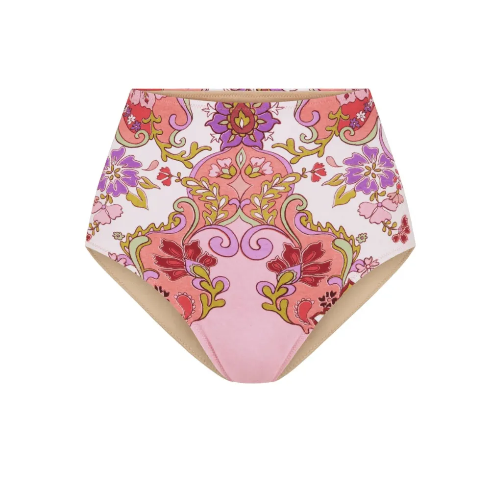 Arnhem Malibu High Waist Bikini Brief - Coral