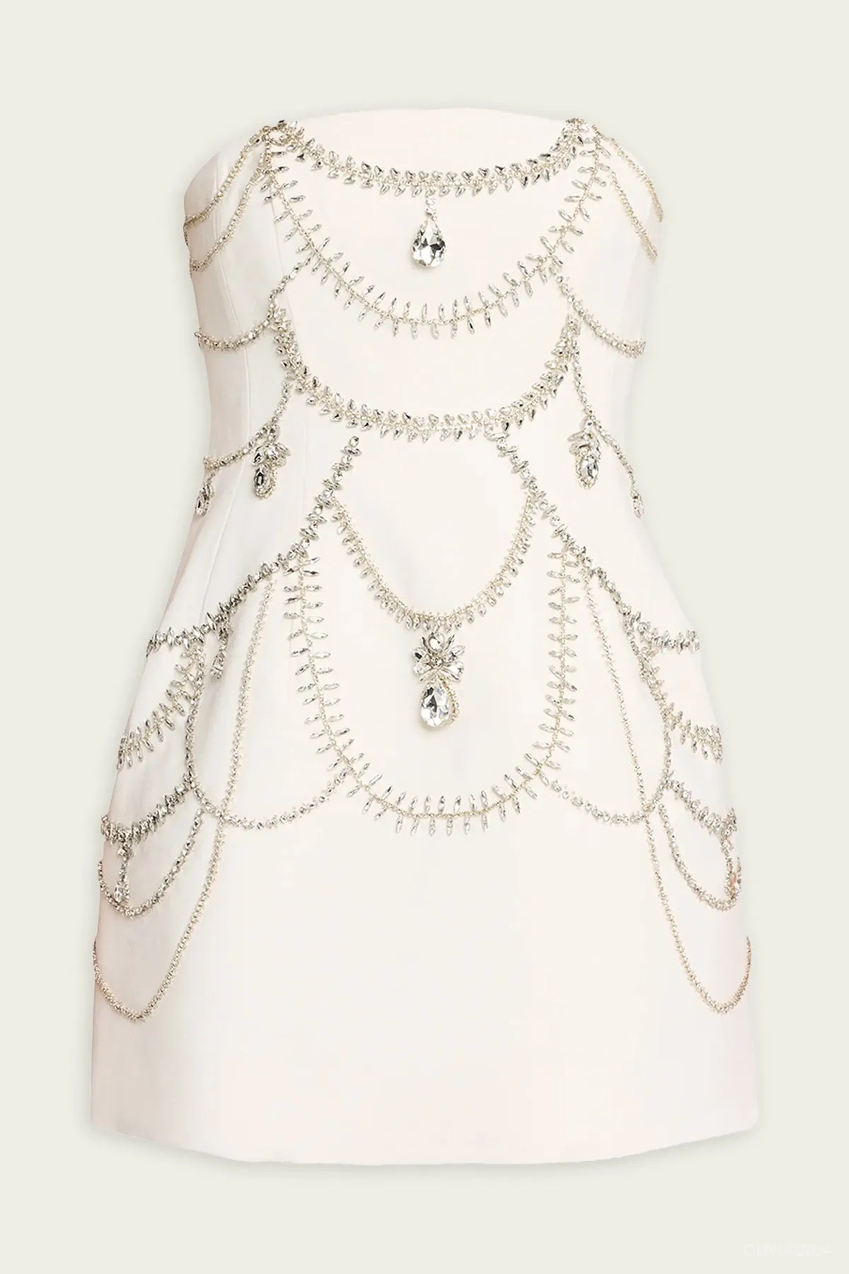 Arta Bustier Mini Dress in Ivory