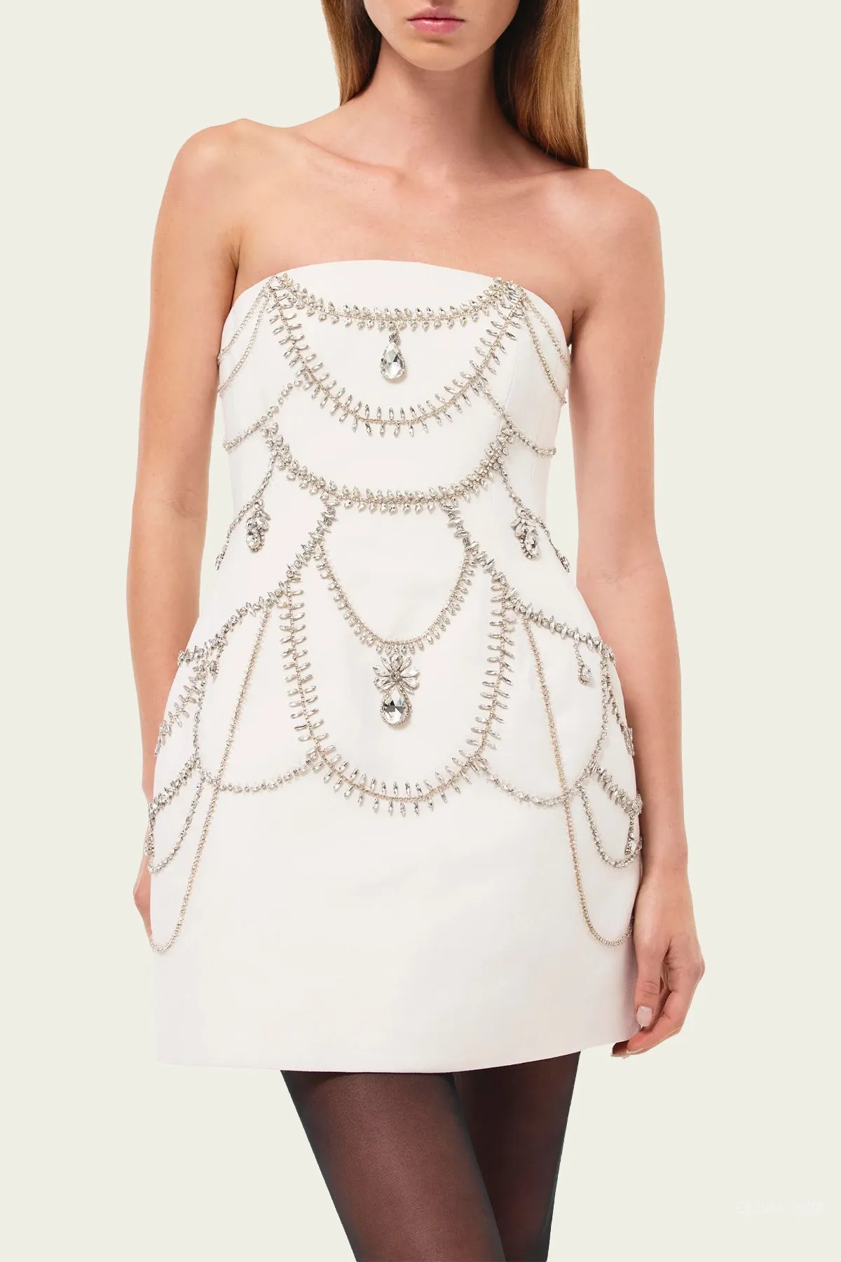 Arta Bustier Mini Dress in Ivory