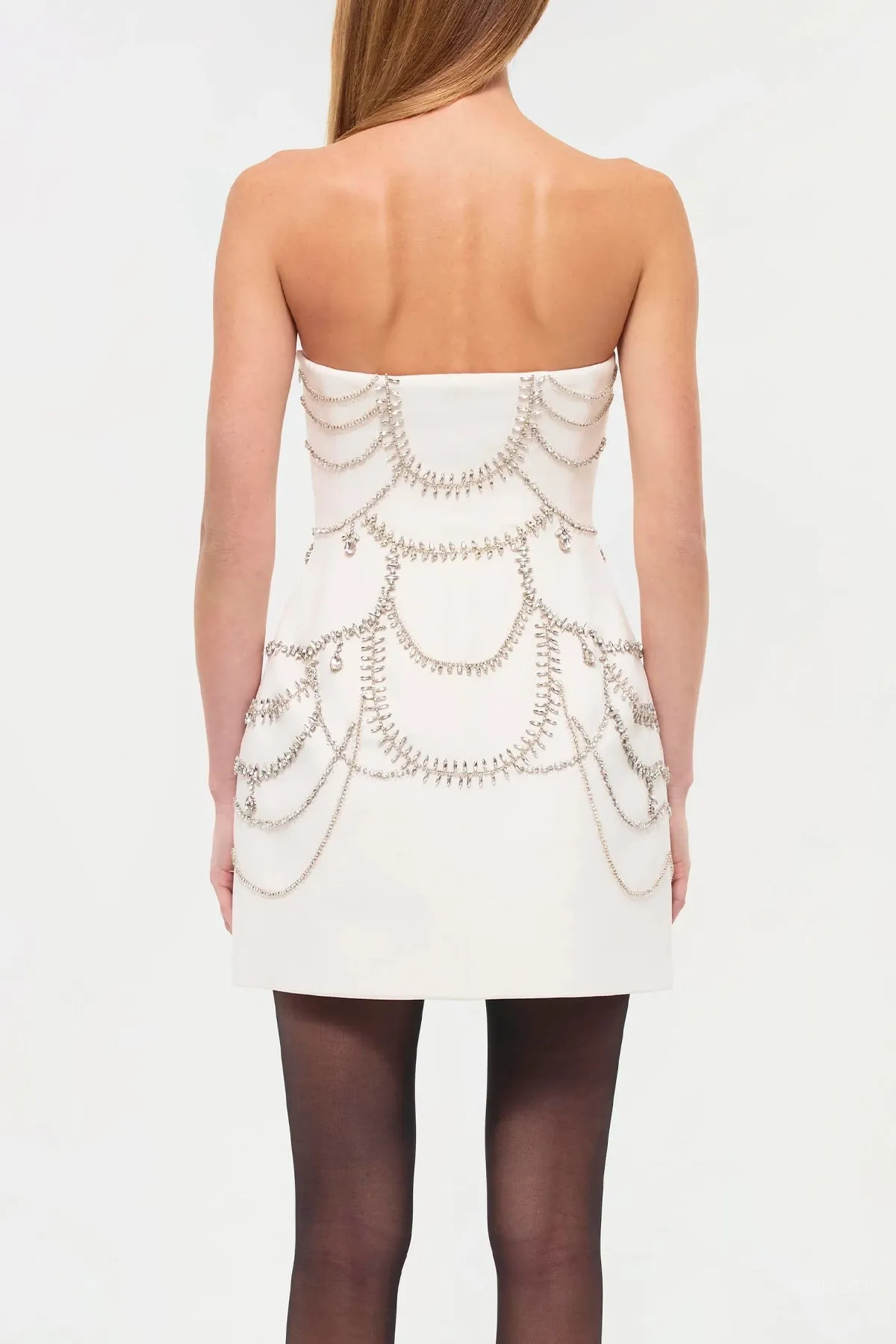 Arta Bustier Mini Dress in Ivory