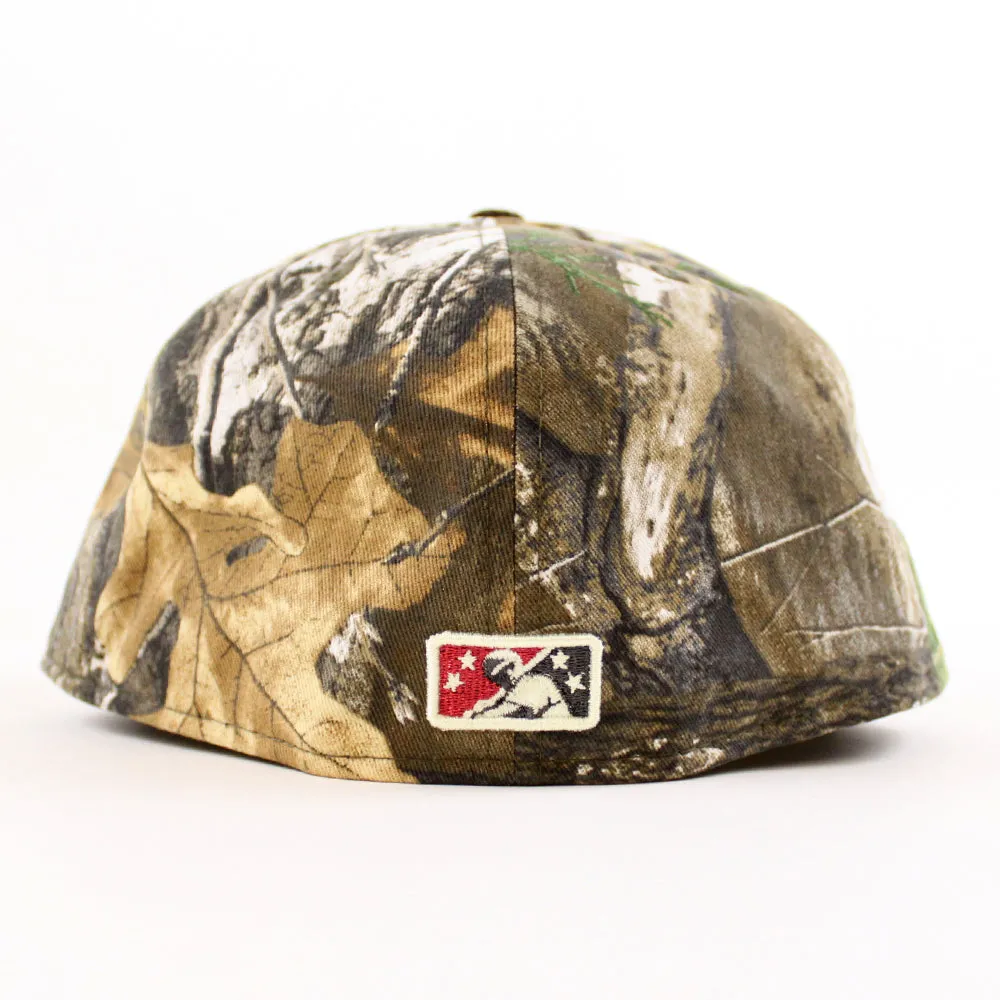 Asheville Tourist HomeTown Collection New Era 59Fifty Fitted Hat (RealTree Camo Brown Corduroy Gray Under Brim)