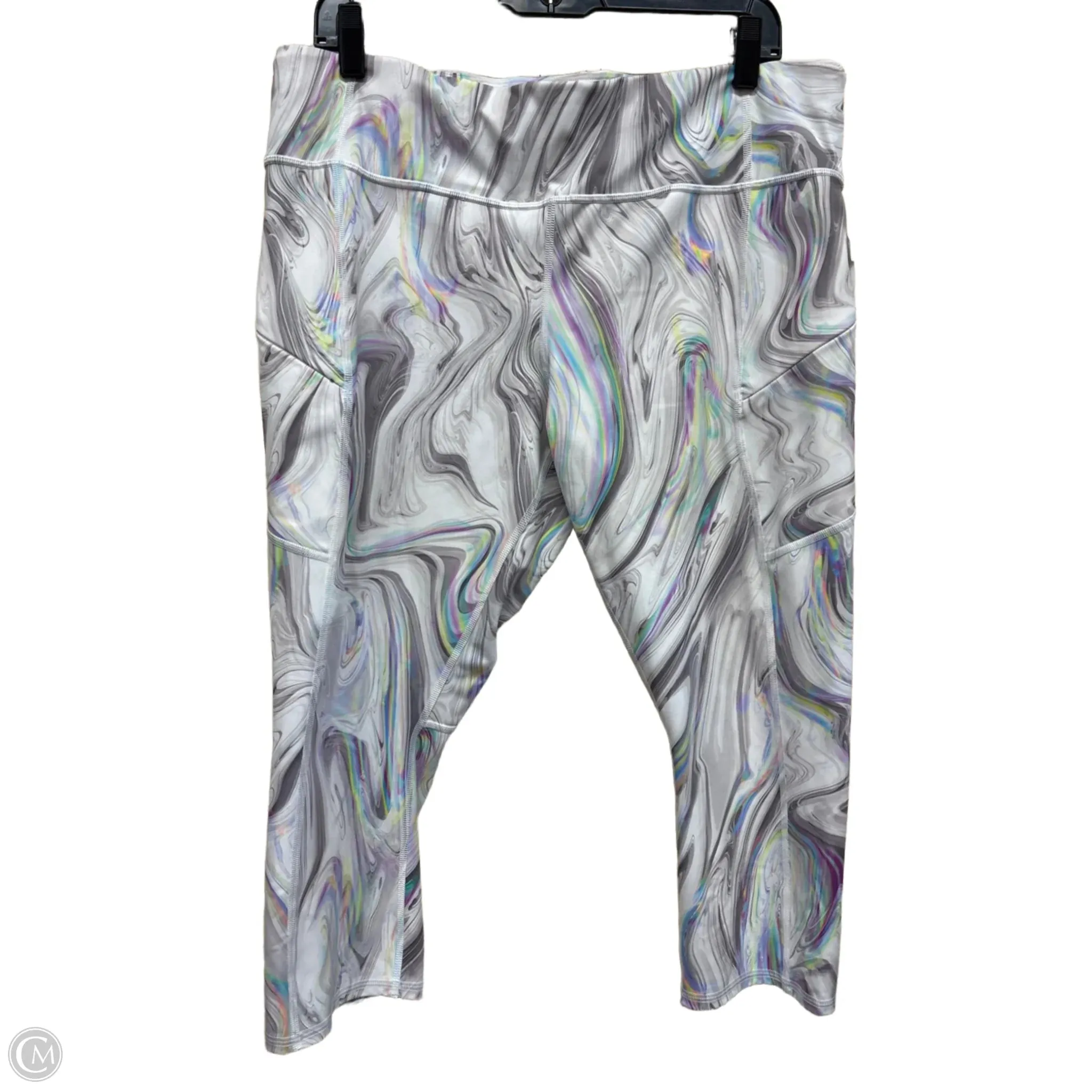 Athletic Capris By Athleta In Multi-colored, Size: Xl