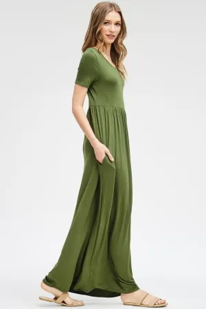 AURORA OLIVE MAXI DRESS