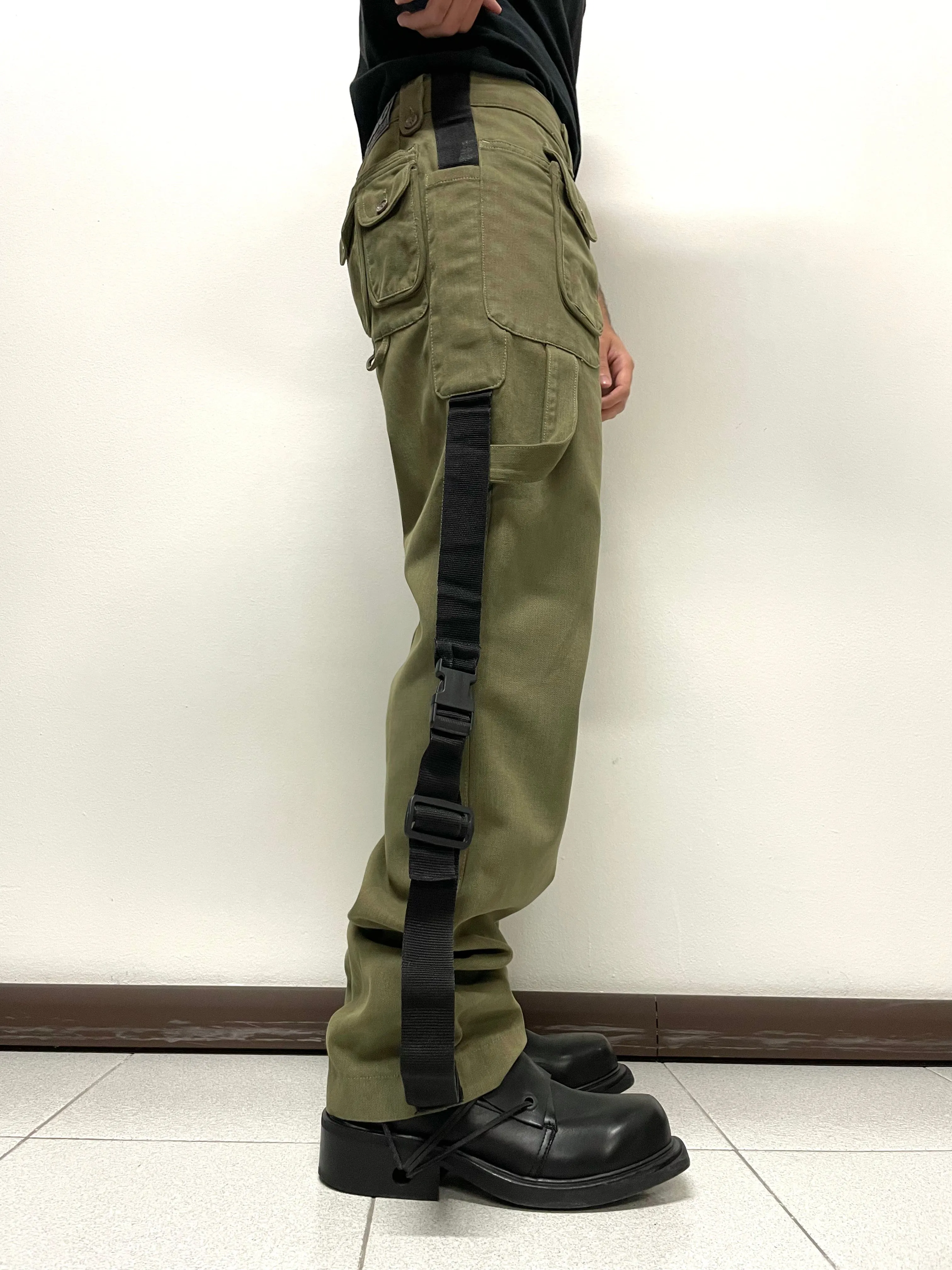 AW2003 Dolce & Gabbana bondage parachute cargo pants