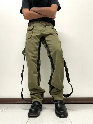 AW2003 Dolce & Gabbana bondage parachute cargo pants