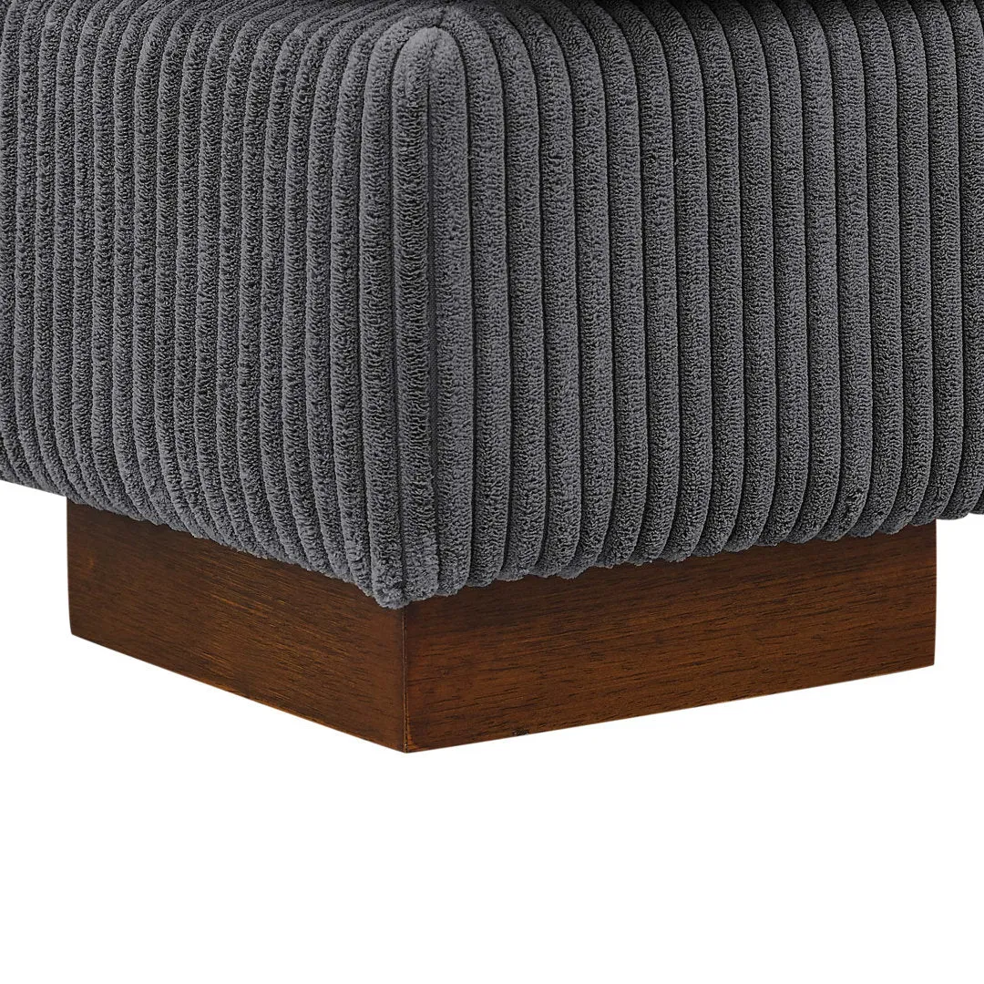 Ayvion Upholstered Chaise Lounge Wade Logan® Fabric: Gray Corduroy
