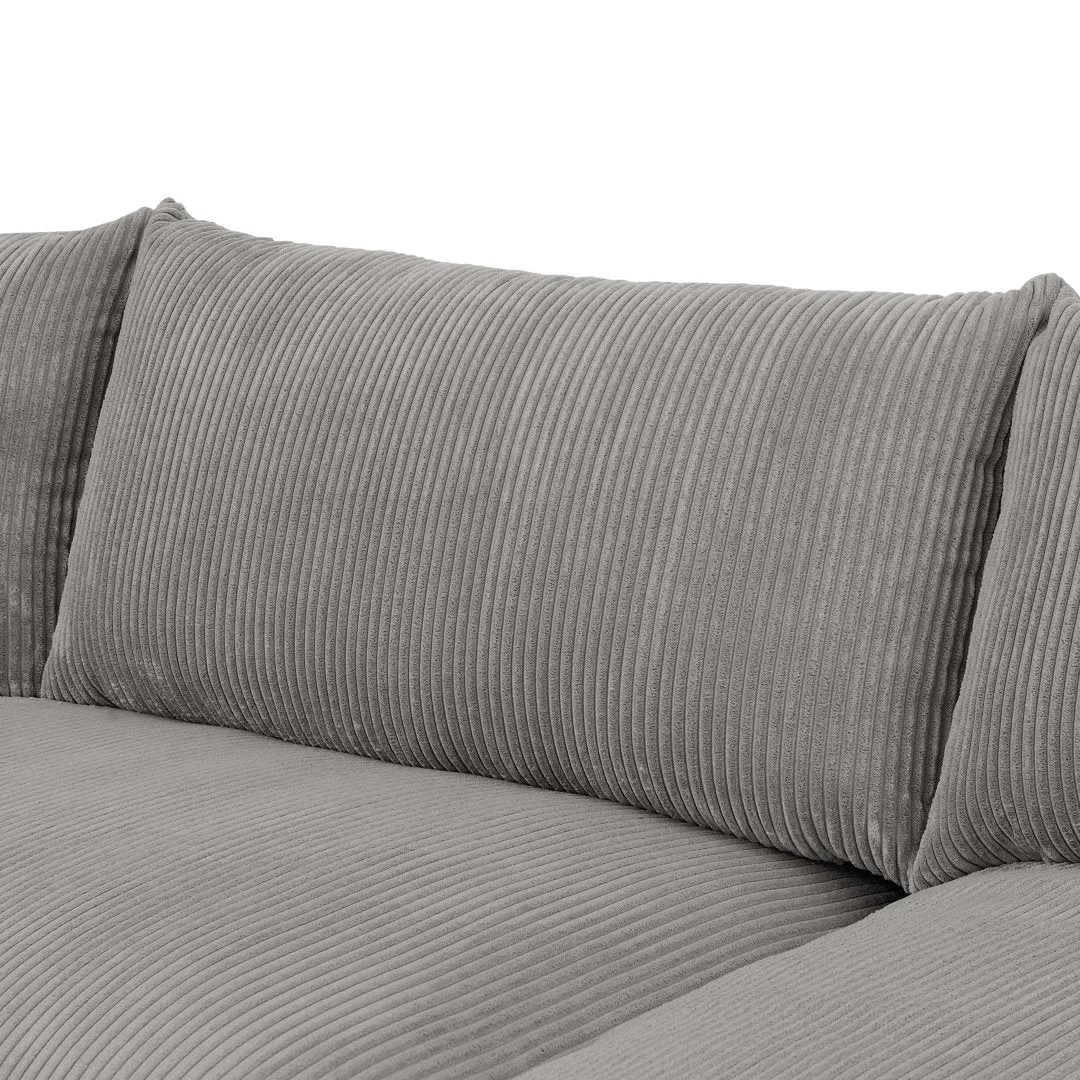 Ayvion Upholstered Chaise Lounge Wade Logan® Fabric: Light Gray Corduroy