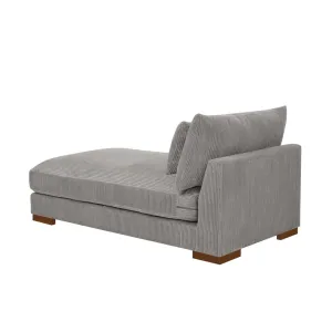 Ayvion Upholstered Chaise Lounge Wade Logan® Fabric: Light Gray Corduroy