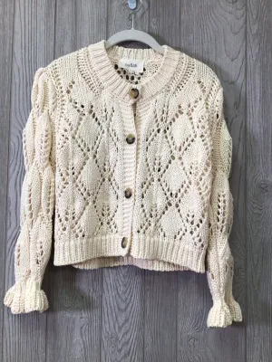 ba&sh Pointelle Crop cCardigan Size Small