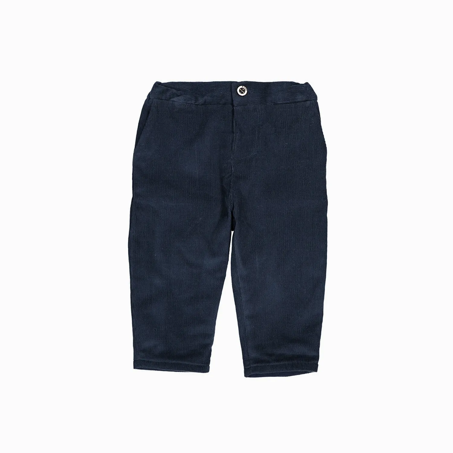 Baby Boys Navy Blue Cotton Corduroy Trousers