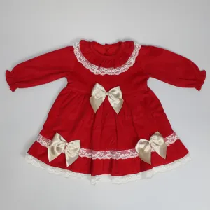 Baby Girl Red and Gold dress