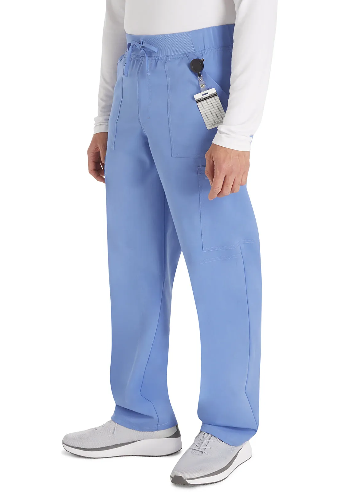 Balance DK270 Men's Mid Rise Zip Fly Straight Leg Pants Ciel
