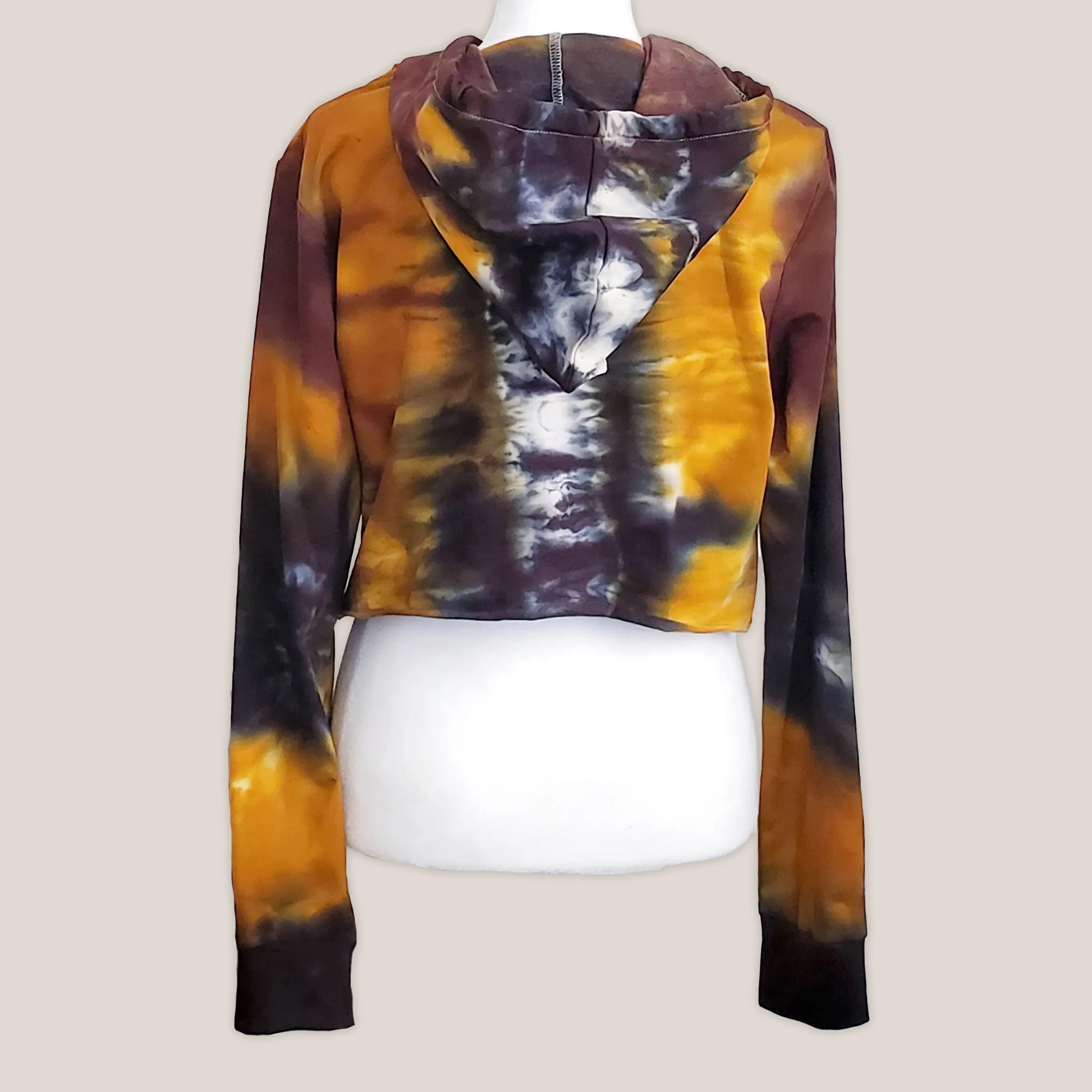 Baltic Amber Tie Dye Hoodie Crop Top