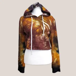 Baltic Amber Tie Dye Hoodie Crop Top