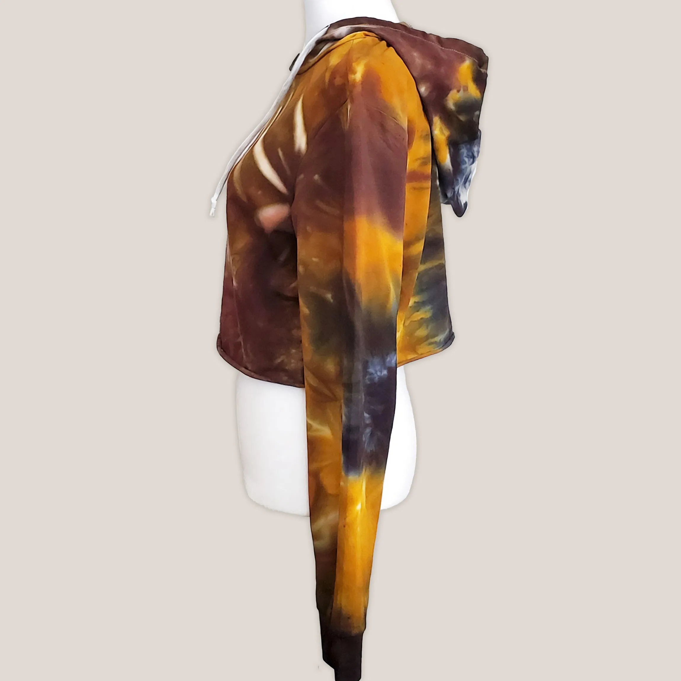 Baltic Amber Tie Dye Hoodie Crop Top
