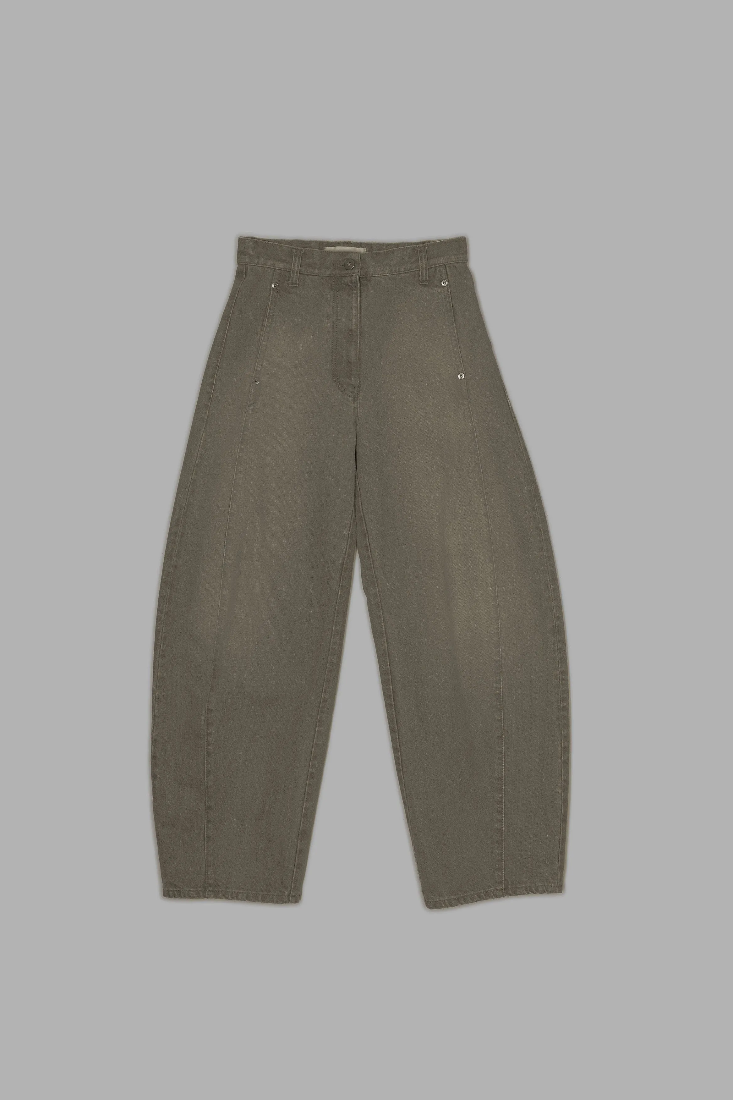 Barrel Denim Pants in Mocha