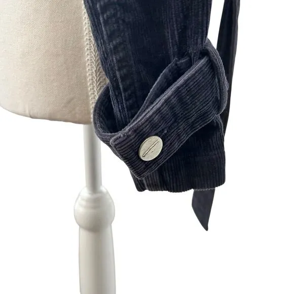BCBG Max Azaria Jean Blue Corduroy Jacket Women Size XS
