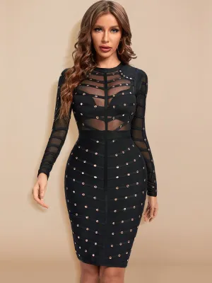 BEAUKEY Beaded Bandage Dress