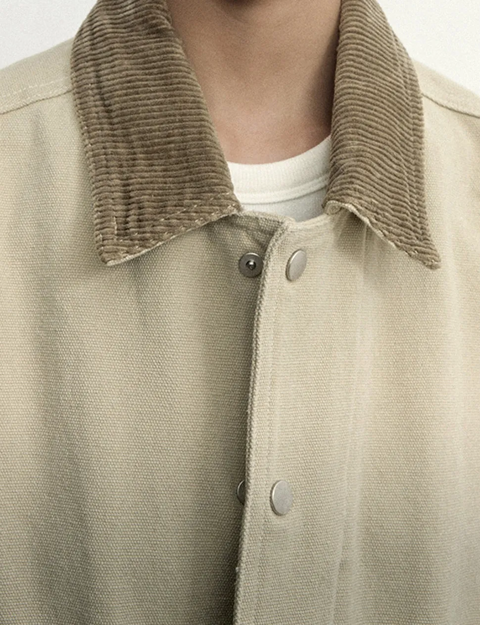 Beige Oversized Barbour Jacket