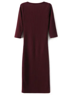 BerryBetty - Fun Lace-Up Knitting Dress
