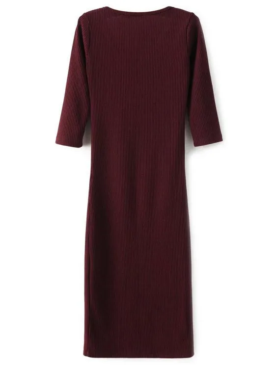 BerryBetty - Fun Lace-Up Knitting Dress