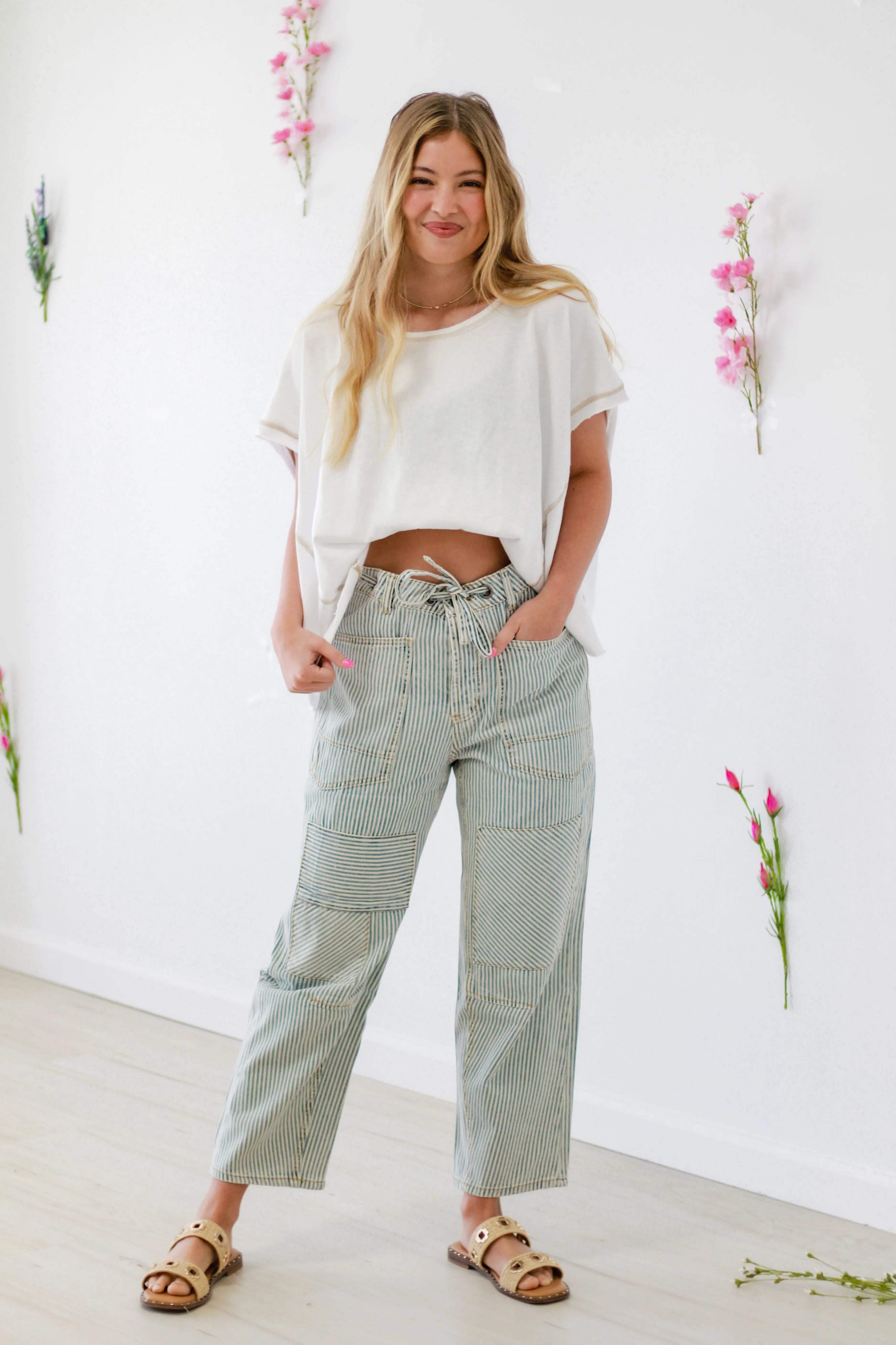 Best Of All Striped Denim Pants