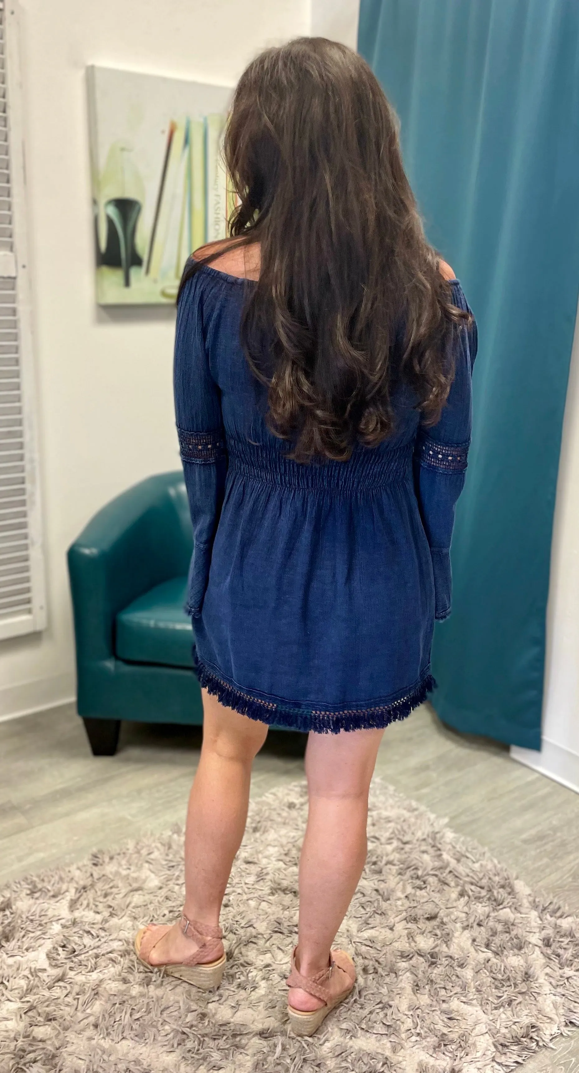Bianca Midnight Blue Dress - Midnight Navy