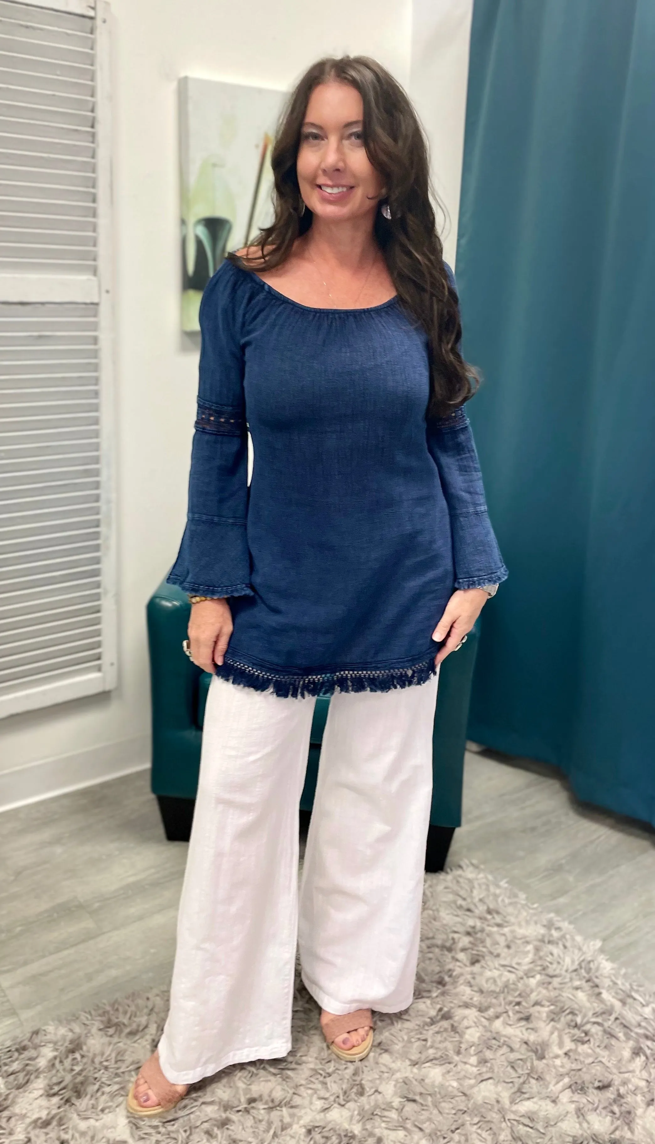 Bianca Midnight Blue Dress - Midnight Navy