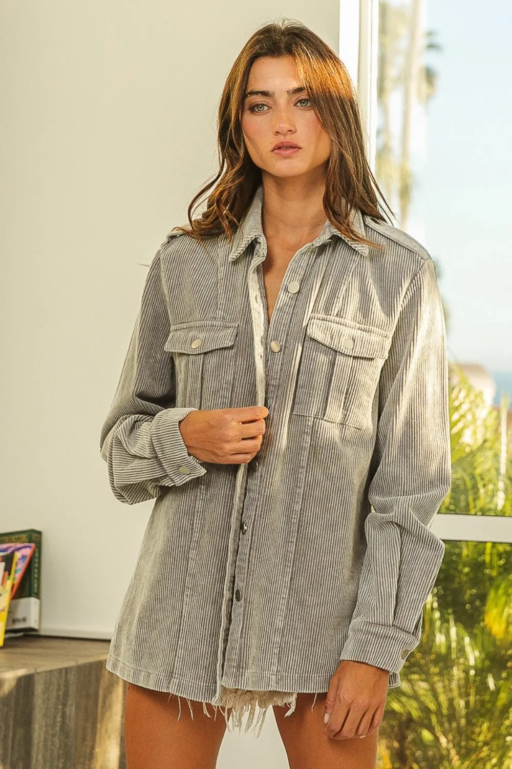 BiBi Skyline Corduroy Shacket