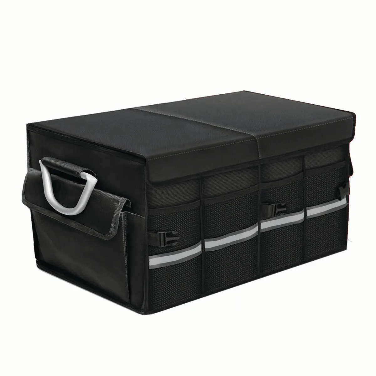 Big Trunk Organizer, Cargo Organizer SUV Trunk Storage Waterproof Collapsible Durable Multi Compartments KX12994