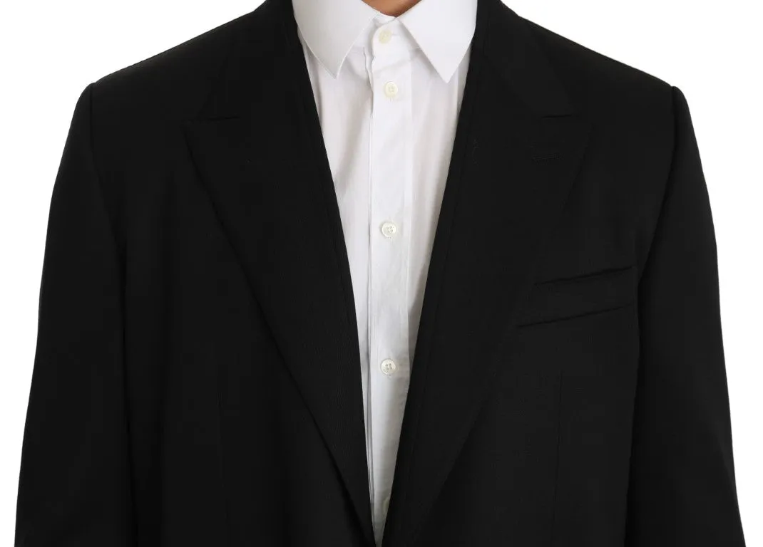 Black 100% Wool Trench Jacket