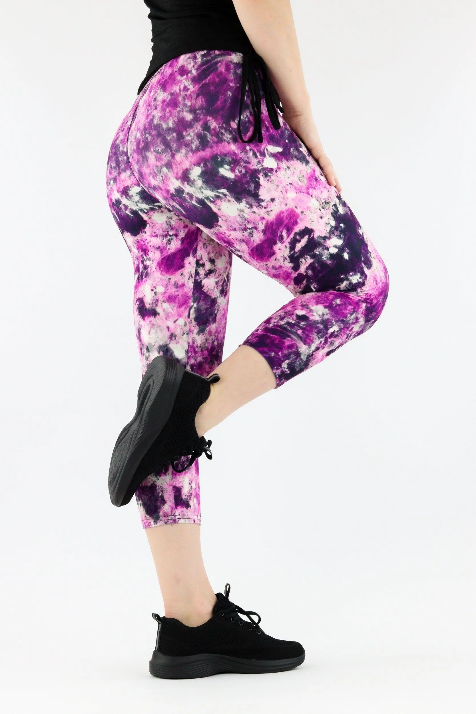 Black Amethyst - Casual Capri Leggings