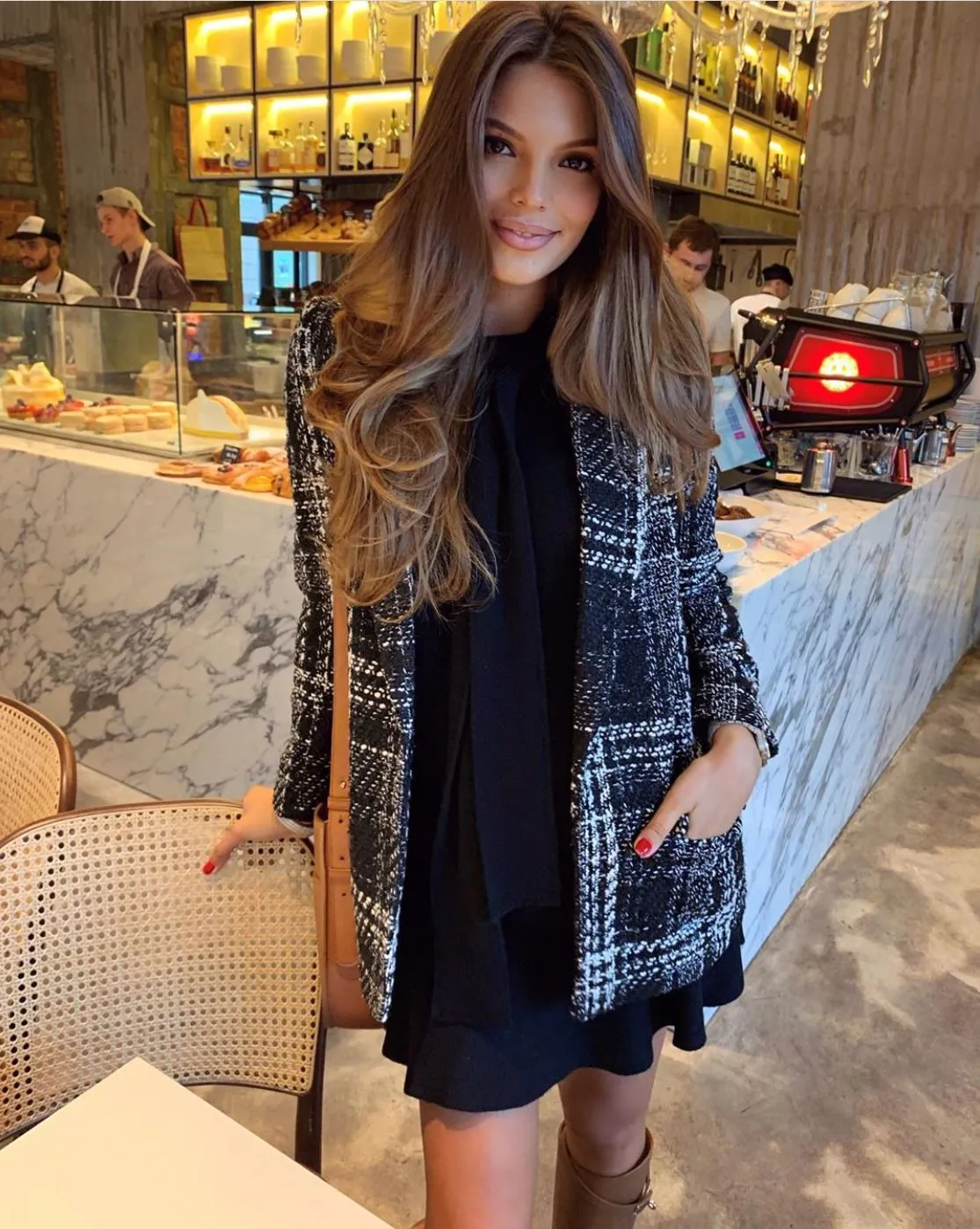 Black And White Stripes Single-breasted Suit Coat Blazers