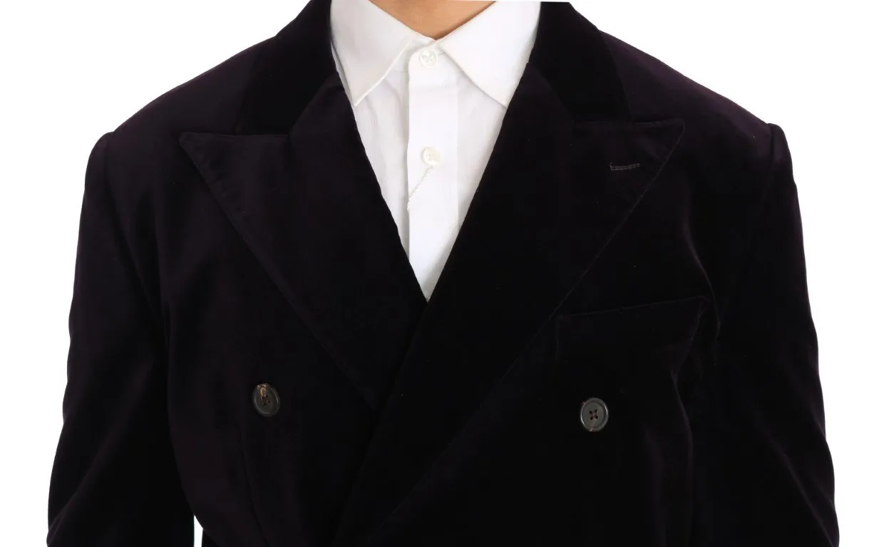 Black Cotton Royal Crown Blazer Jacket