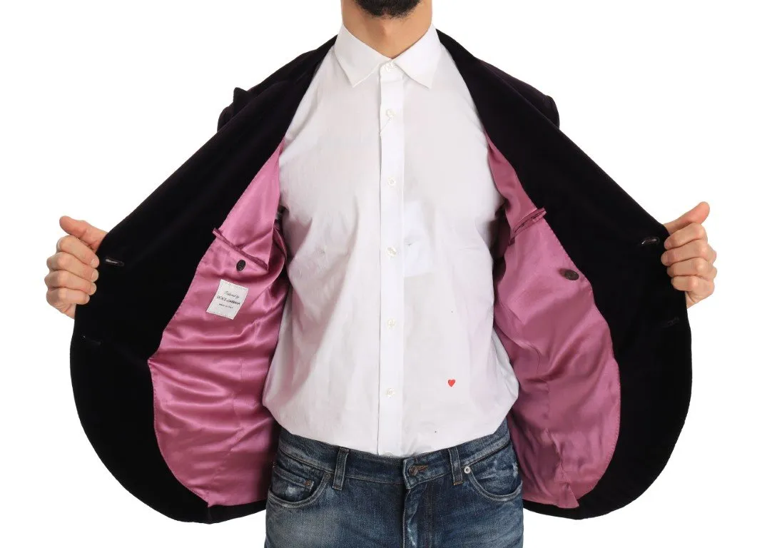 Black Cotton Royal Crown Blazer Jacket