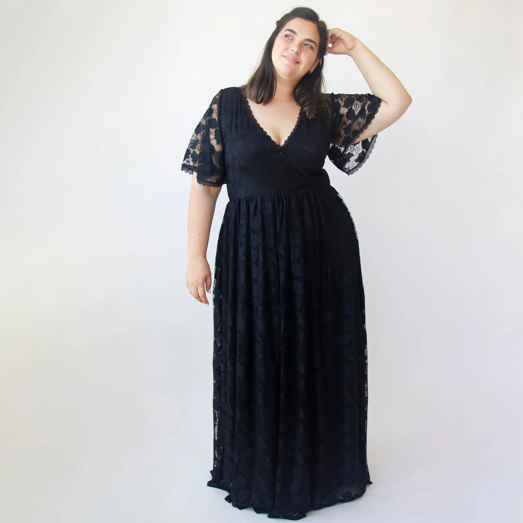Black Dress with pockets #1376