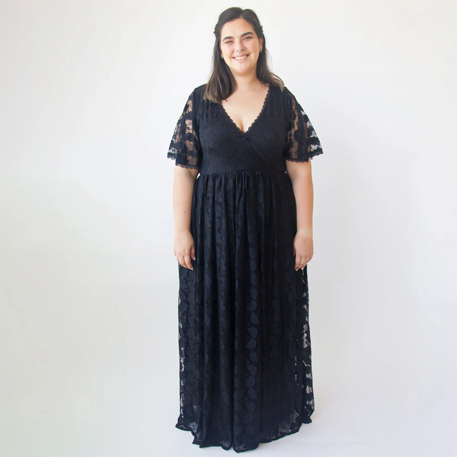 Black Dress with pockets #1376