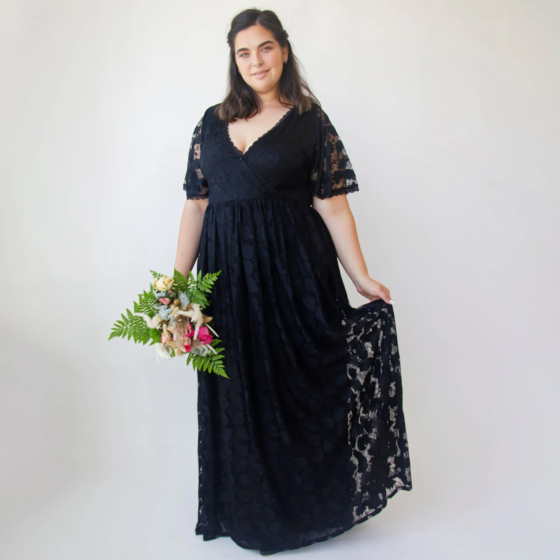 Black Dress with pockets #1376