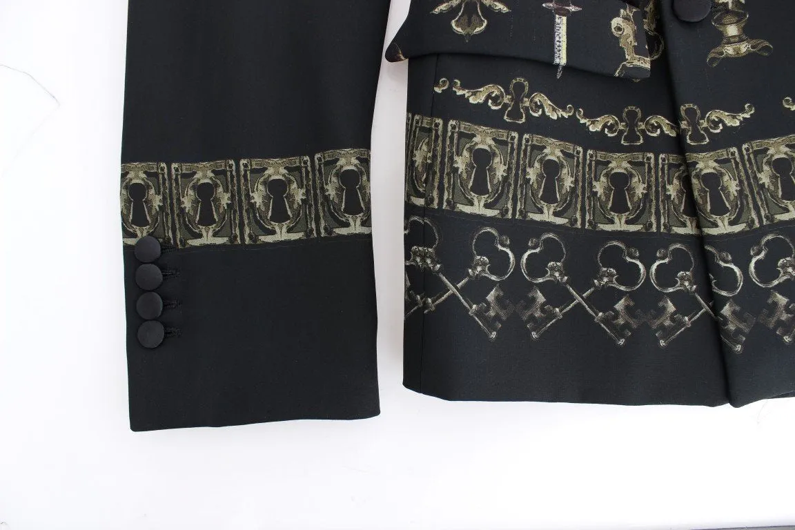 Black silk knight slim fit blazer