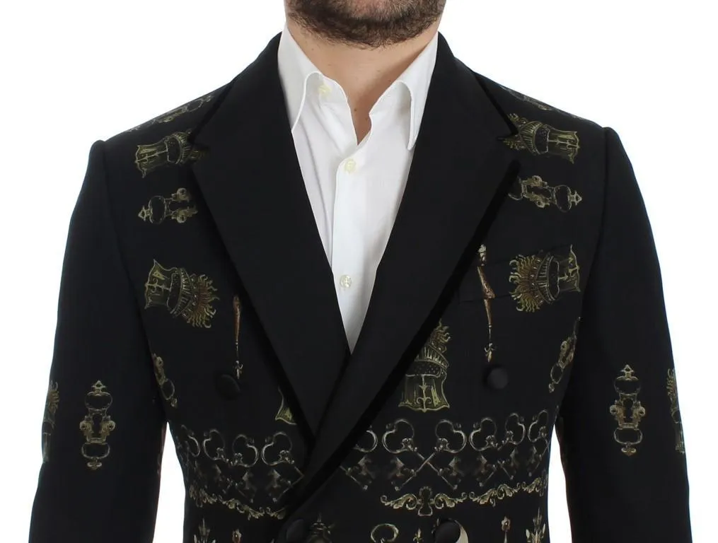 Black silk knight slim fit blazer