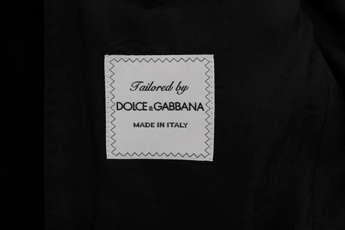 Black Torero Jacquard Slim Blazer Jacket