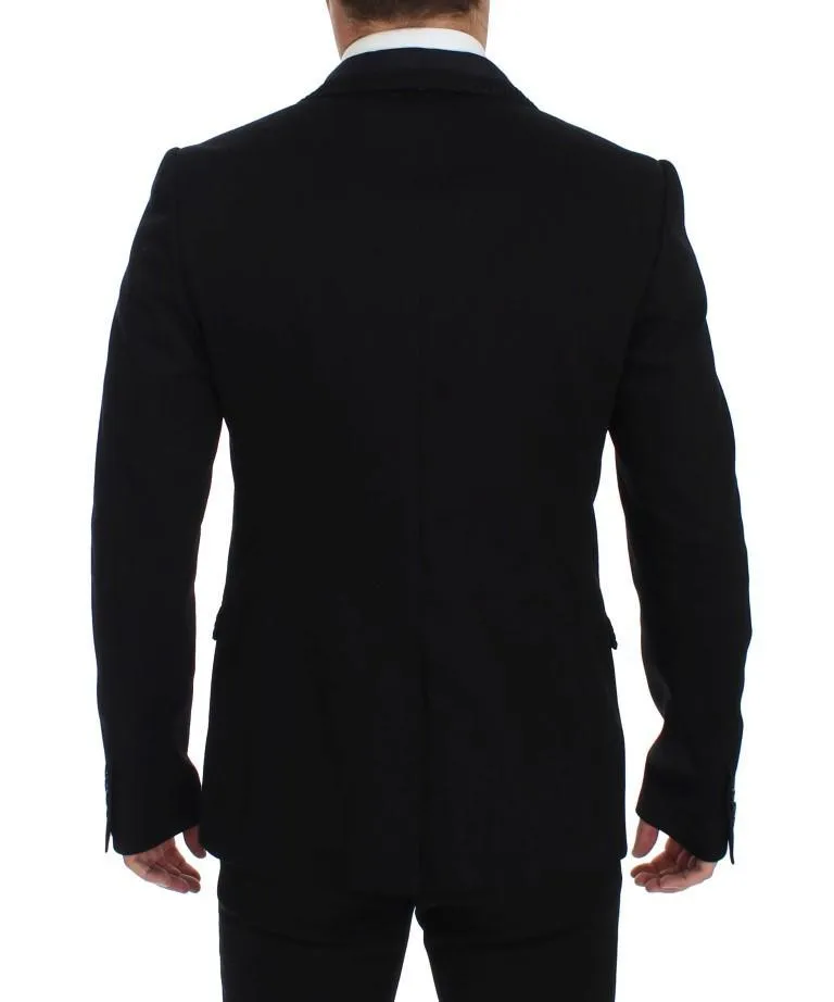 Black Torero Slim Fit Stretch Blazer