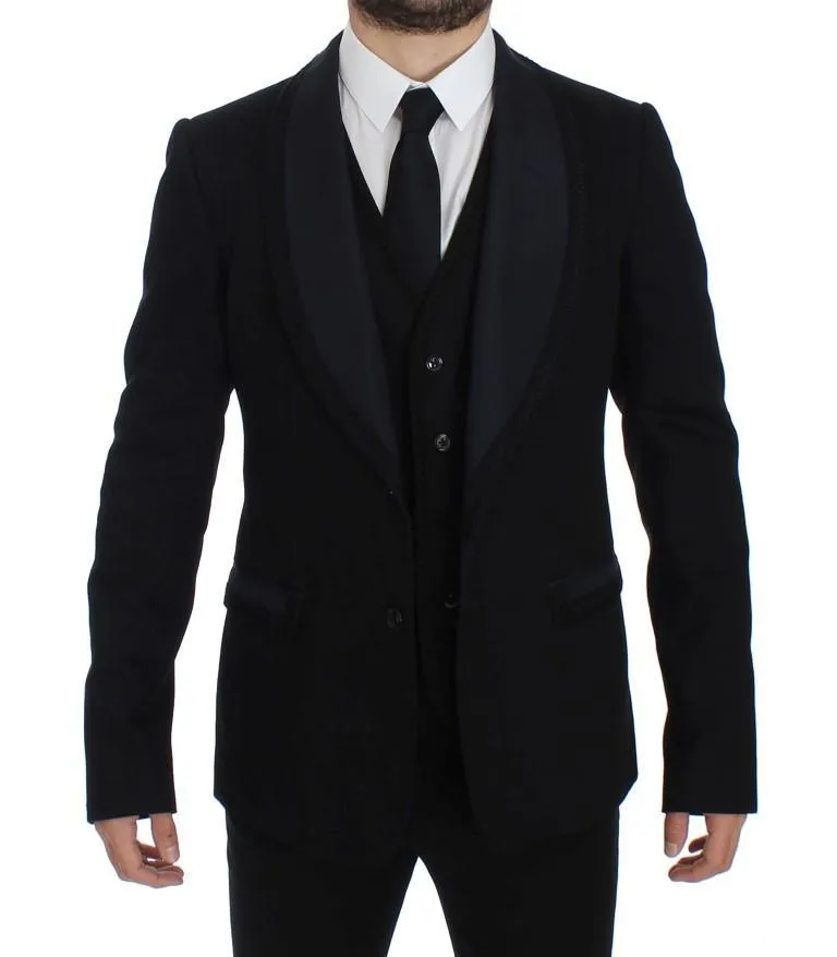 Black Torero Slim Fit Stretch Blazer