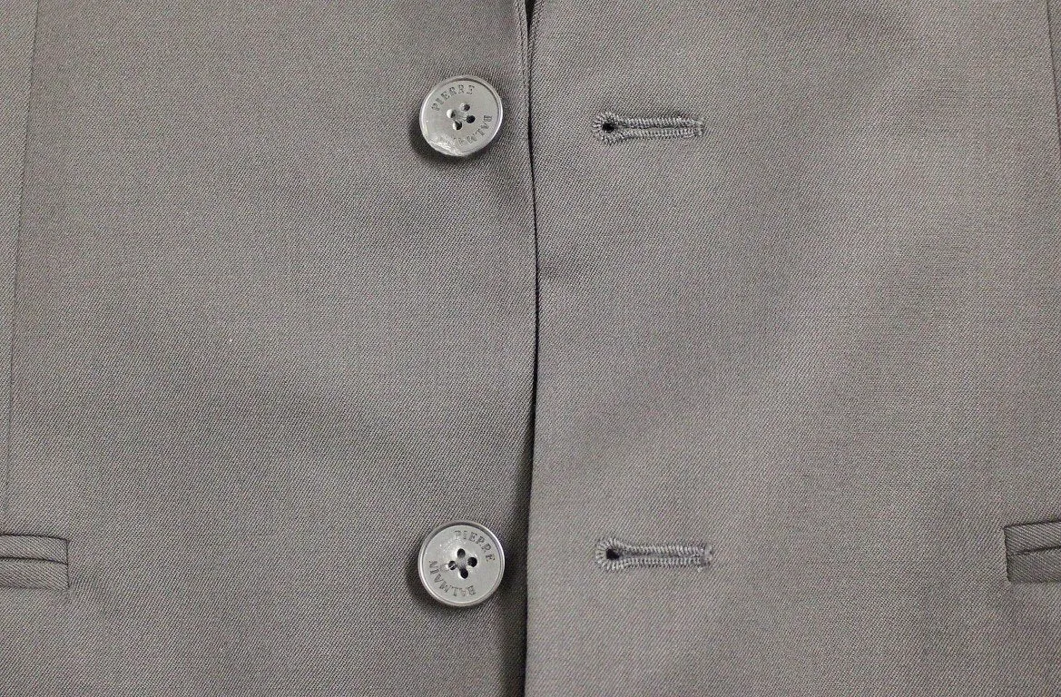 Black two button blazer with Vest