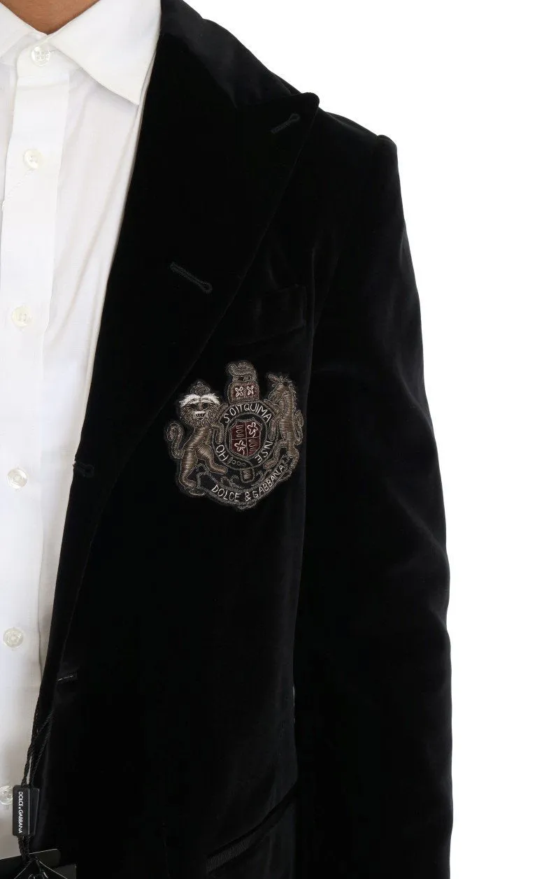 Black Velvet Royal Crown Blazer