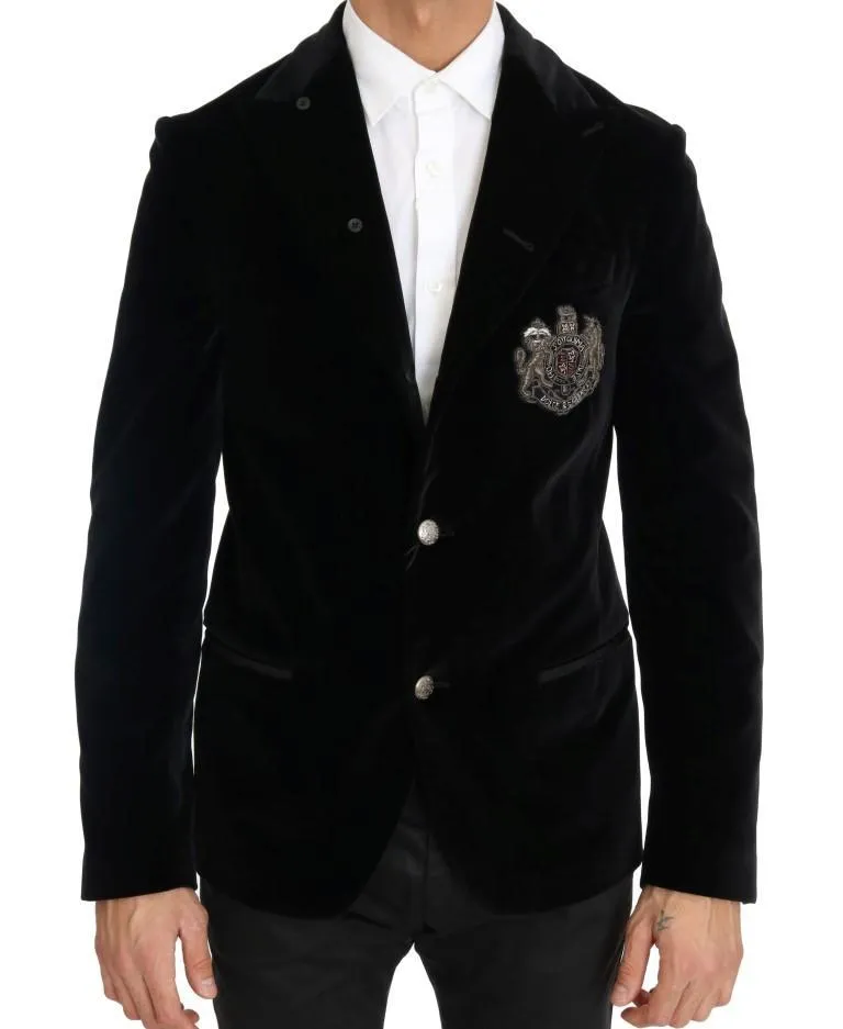 Black Velvet Royal Crown Blazer