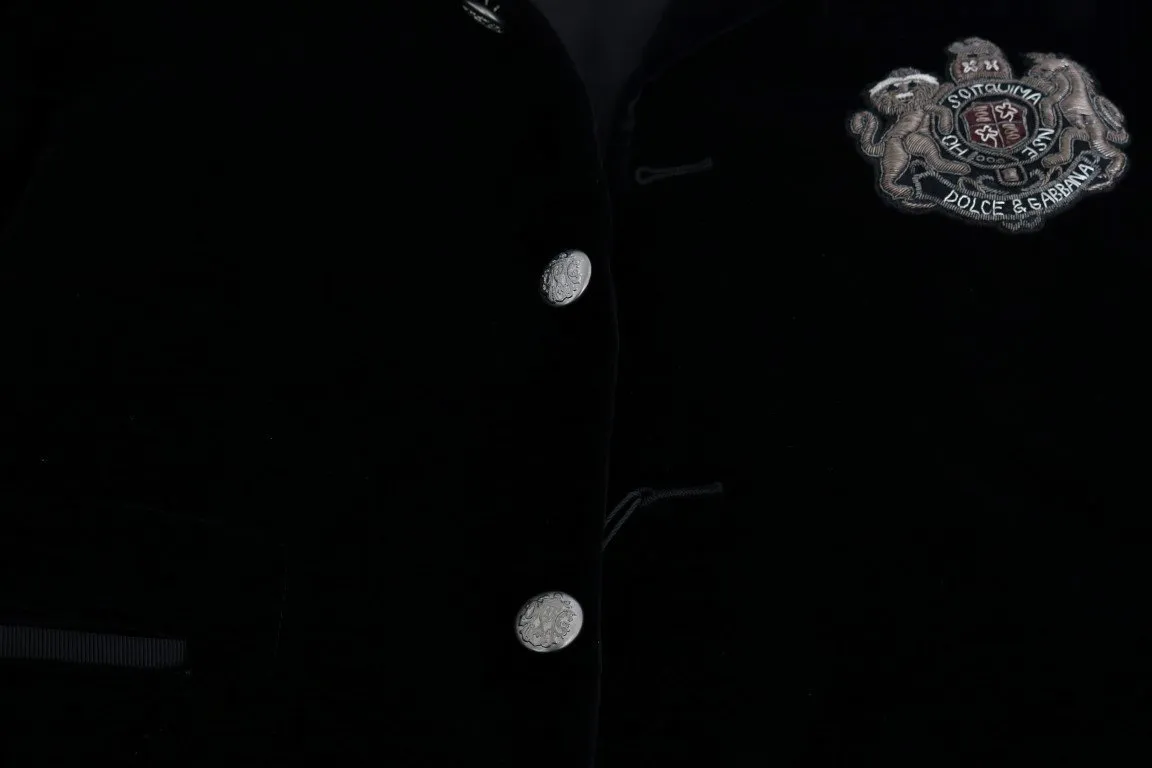 Black Velvet Royal Crown Blazer